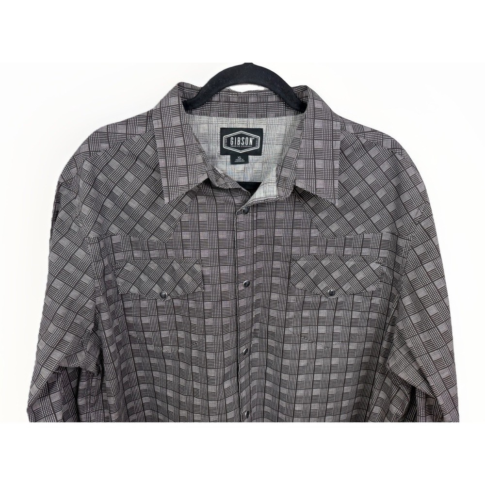 Gibson Trading Company Men's XL Solid Twill Long Sleeve Pearl Snap Western Shirt